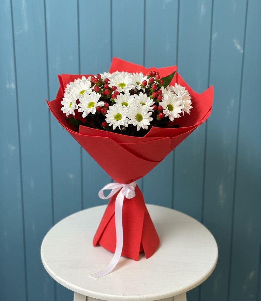 Букет цветов из: Хризантемы в Малеевке