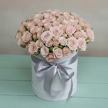 Цветочная композиция из Розы в шляпной коробке #REPLACE_PRED# Малеевке