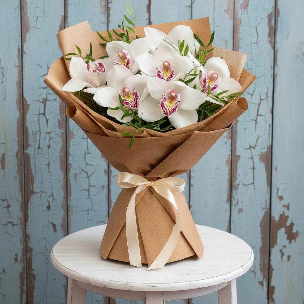 Букет цветов из: Орхидеи и Розы в Малеевке