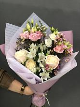 Букет цветов из:  Альстромерии, Розы и Лизиантусы #REPLACE_PRED# Малеевке